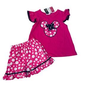 NWT Banana Split 2T Mouse Ears Short Set